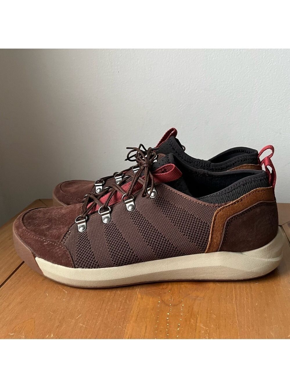 LL Bean Mens Brown Suede Vista Low Lace Up Hiker/Sneaker Shoes 9.5 Medium